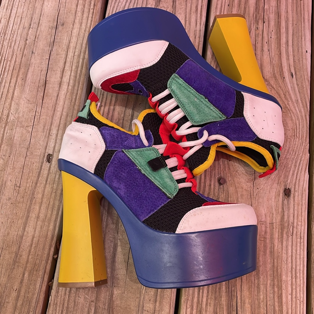 Anthony Wang Zucchini Colorblock Platform Sneaker Heels Size 7.5 — image 3 of 8